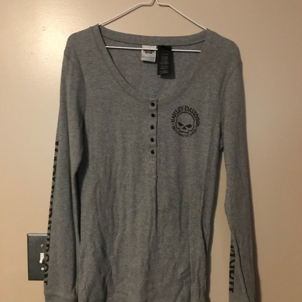 Long Sleeve Harley-Davidson Henley- XL